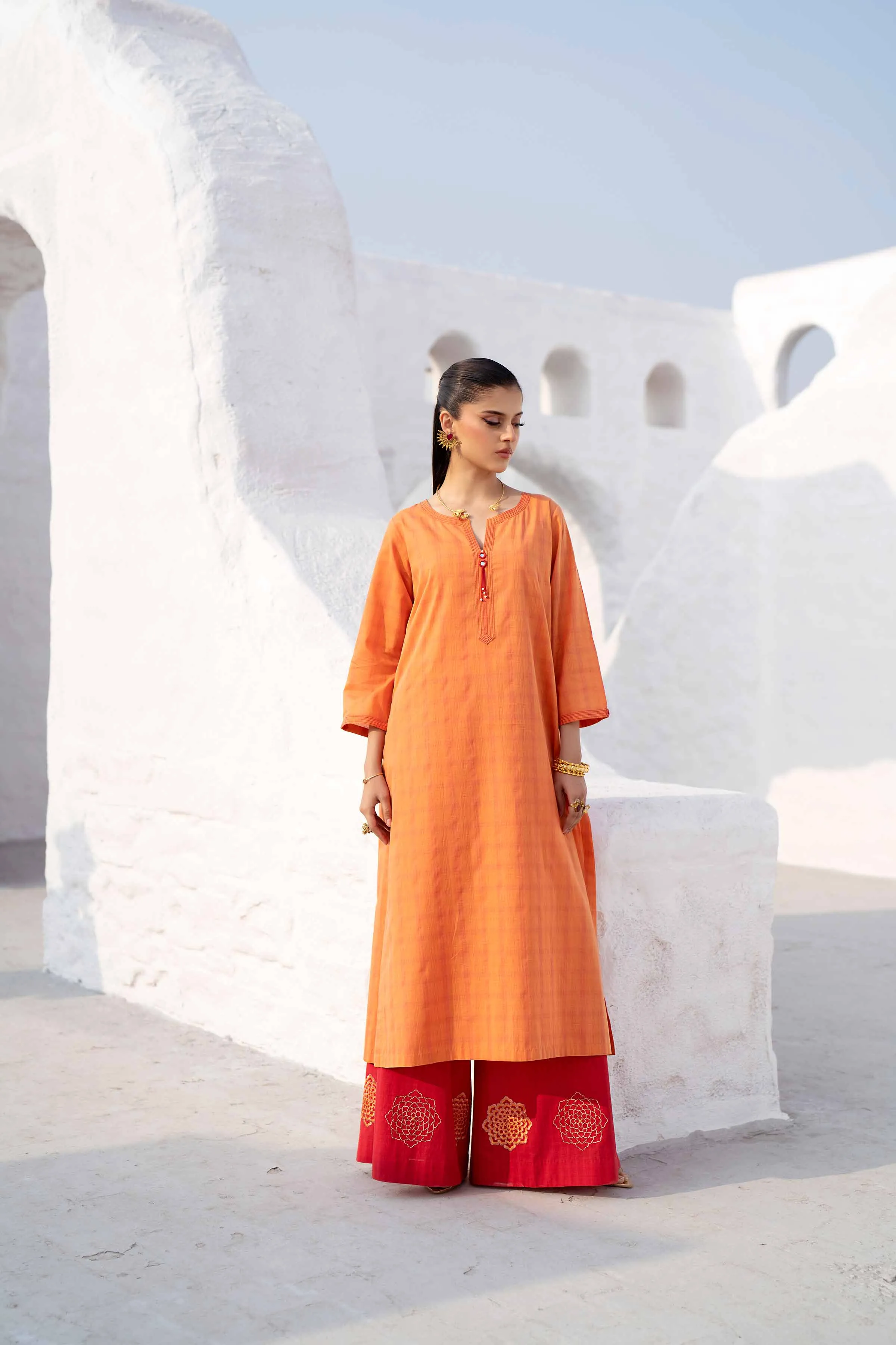 2 Piece - Embroidered Suit - KFS25-32