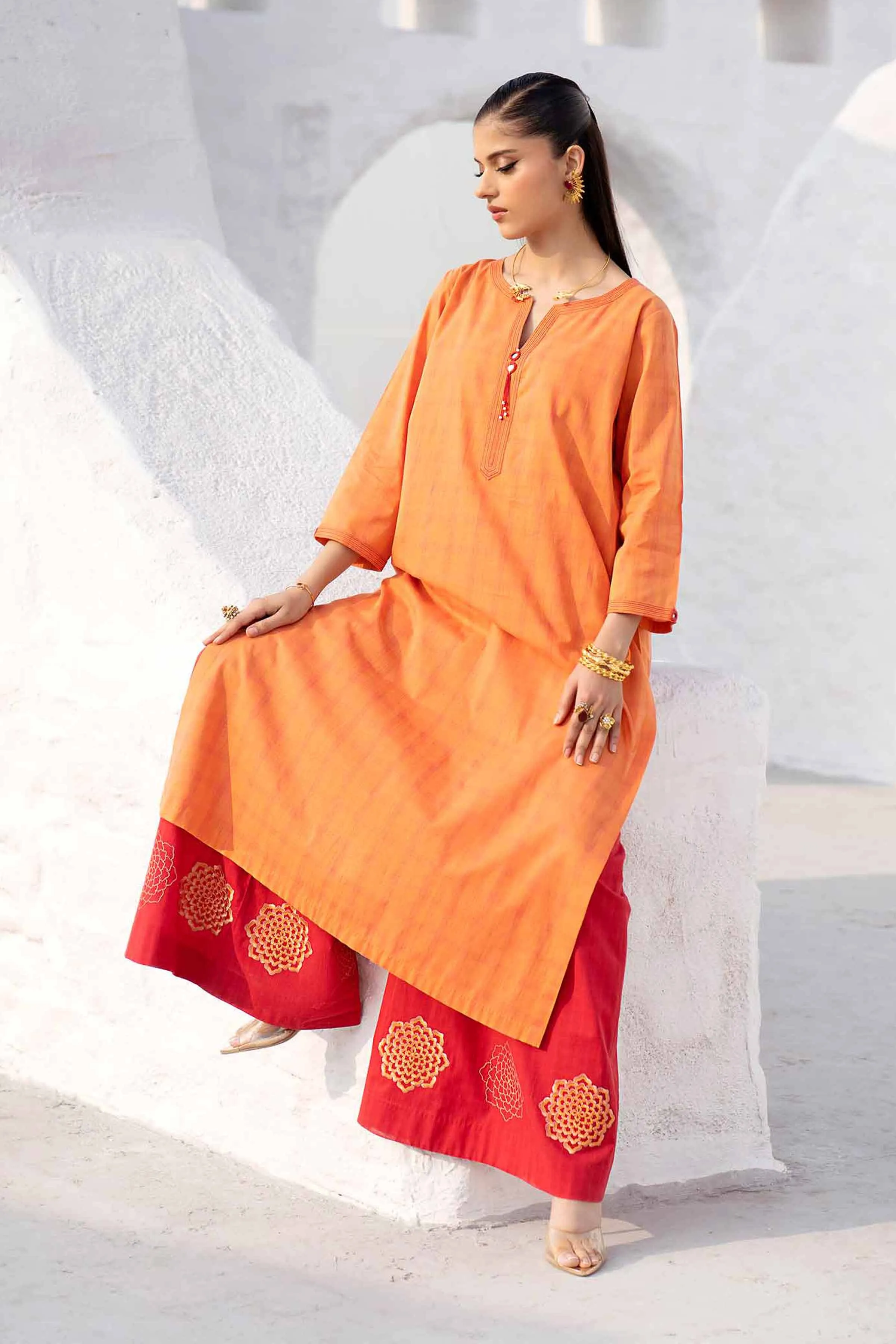 2 Piece - Embroidered Suit - KFS25-32