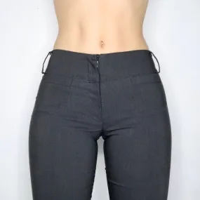 90s Dark Gray Flared Pants (S)