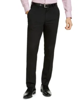 Alfani Mens Slim fit Dress Pants 32 / 32 Black Solid