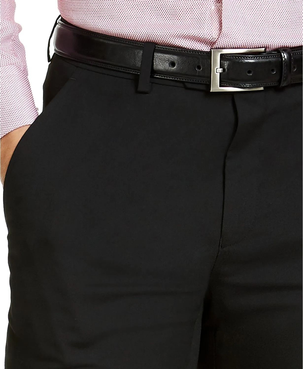 Alfani Mens Slim fit Dress Pants 32 / 32 Black Solid