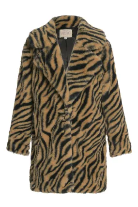 Animal Print Faux Fur Coat (A37106)
