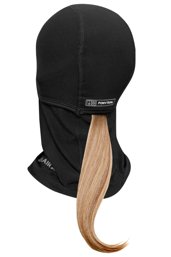Auclair Women's Ponytail Balaclava-Black