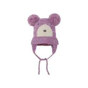 Baby Earflap Winter Hat Purple Mix