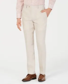Bar III Mens Slim fit Dress Pants 34 / 32 Beige Solid
