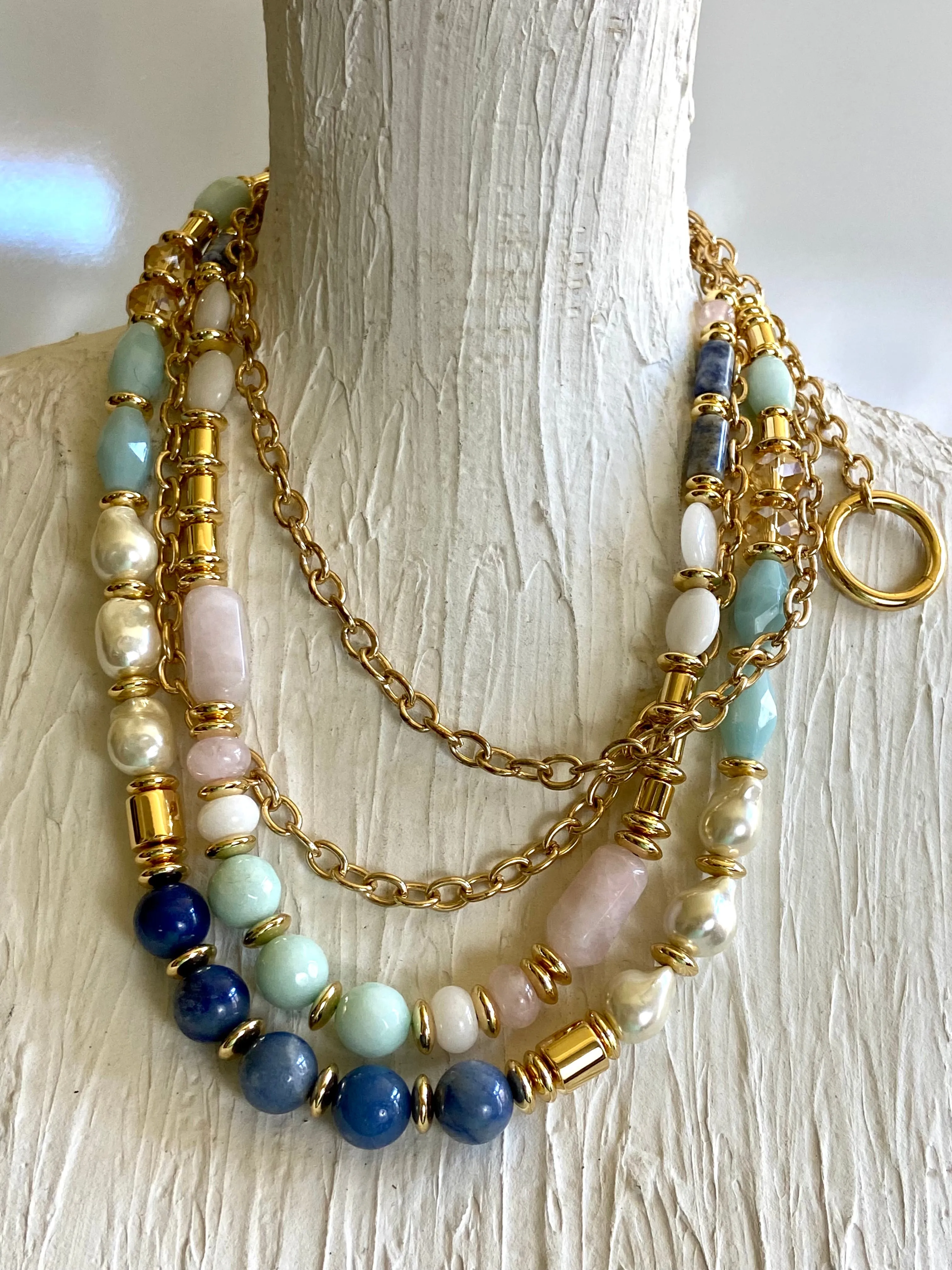 Beads& chain waist belt