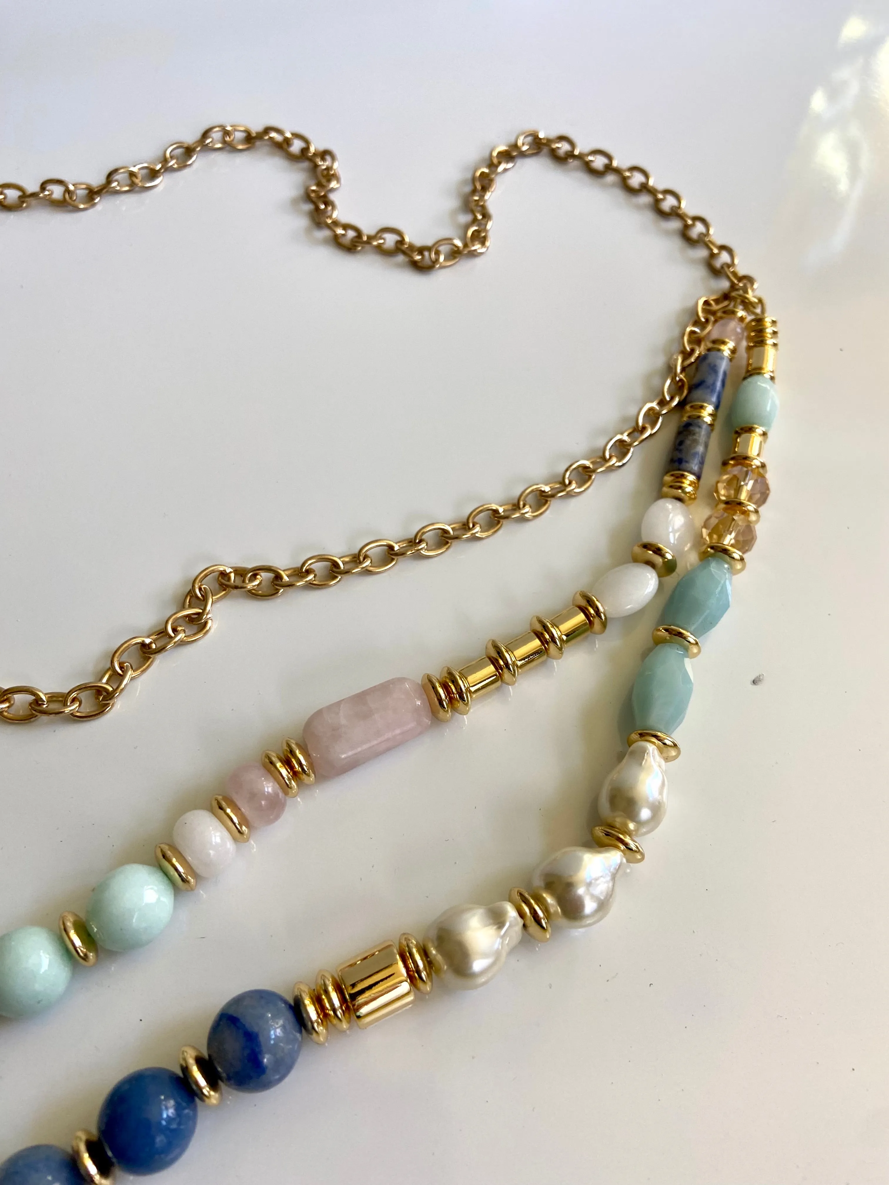 Beads& chain waist belt
