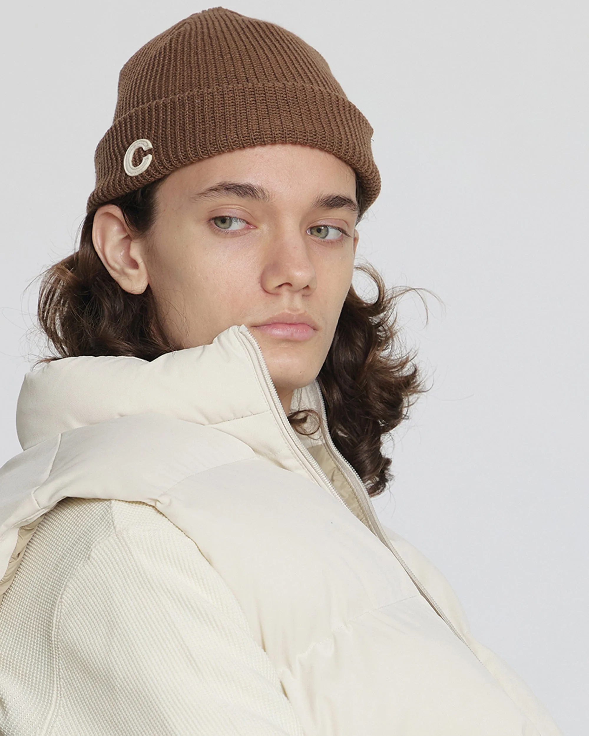 BEANIE / MARINE FIT / DOUBLE TAB / O BROWN