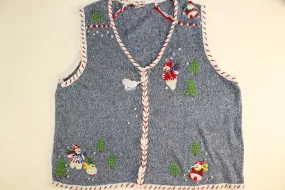 Big Blue Sweater Vest- XX Large