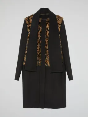 Black Leopard Fur Coat