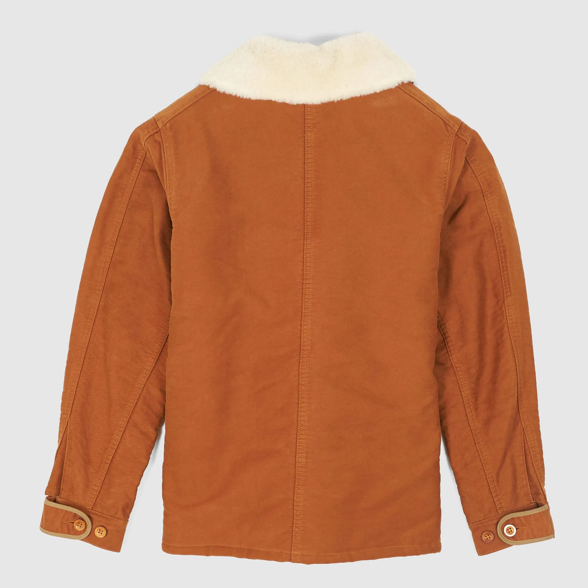 Bleu de Paname Canvas Work Jacket Shearling Lining