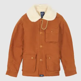 Bleu de Paname Canvas Work Jacket Shearling Lining