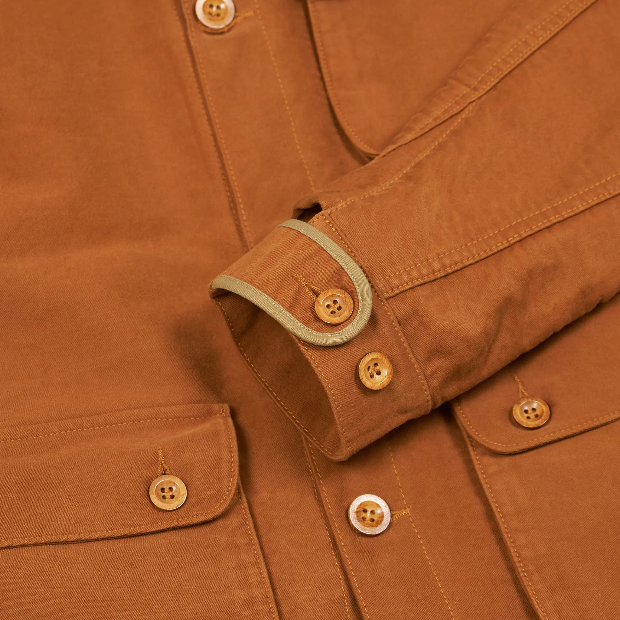Bleu de Paname Canvas Work Jacket Shearling Lining