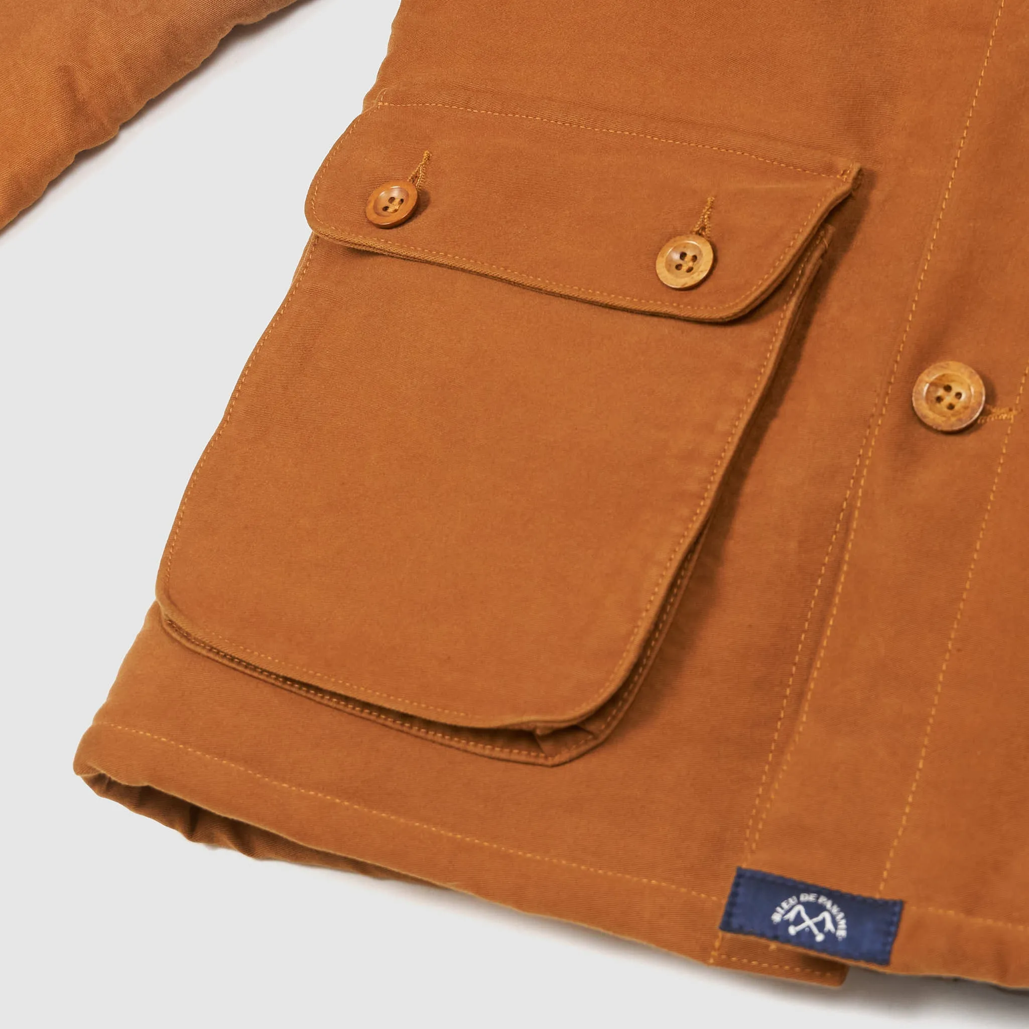 Bleu de Paname Canvas Work Jacket Shearling Lining