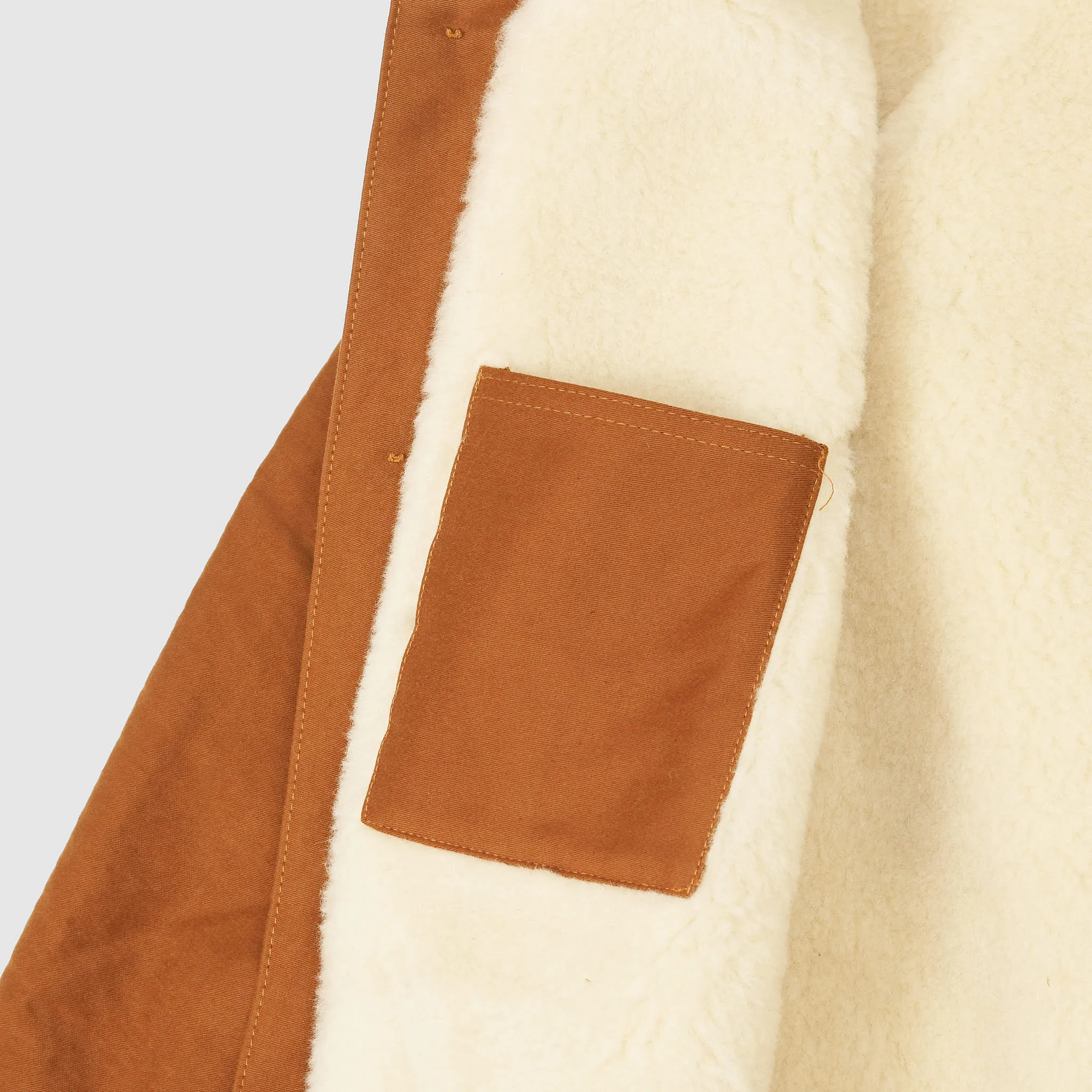 Bleu de Paname Canvas Work Jacket Shearling Lining