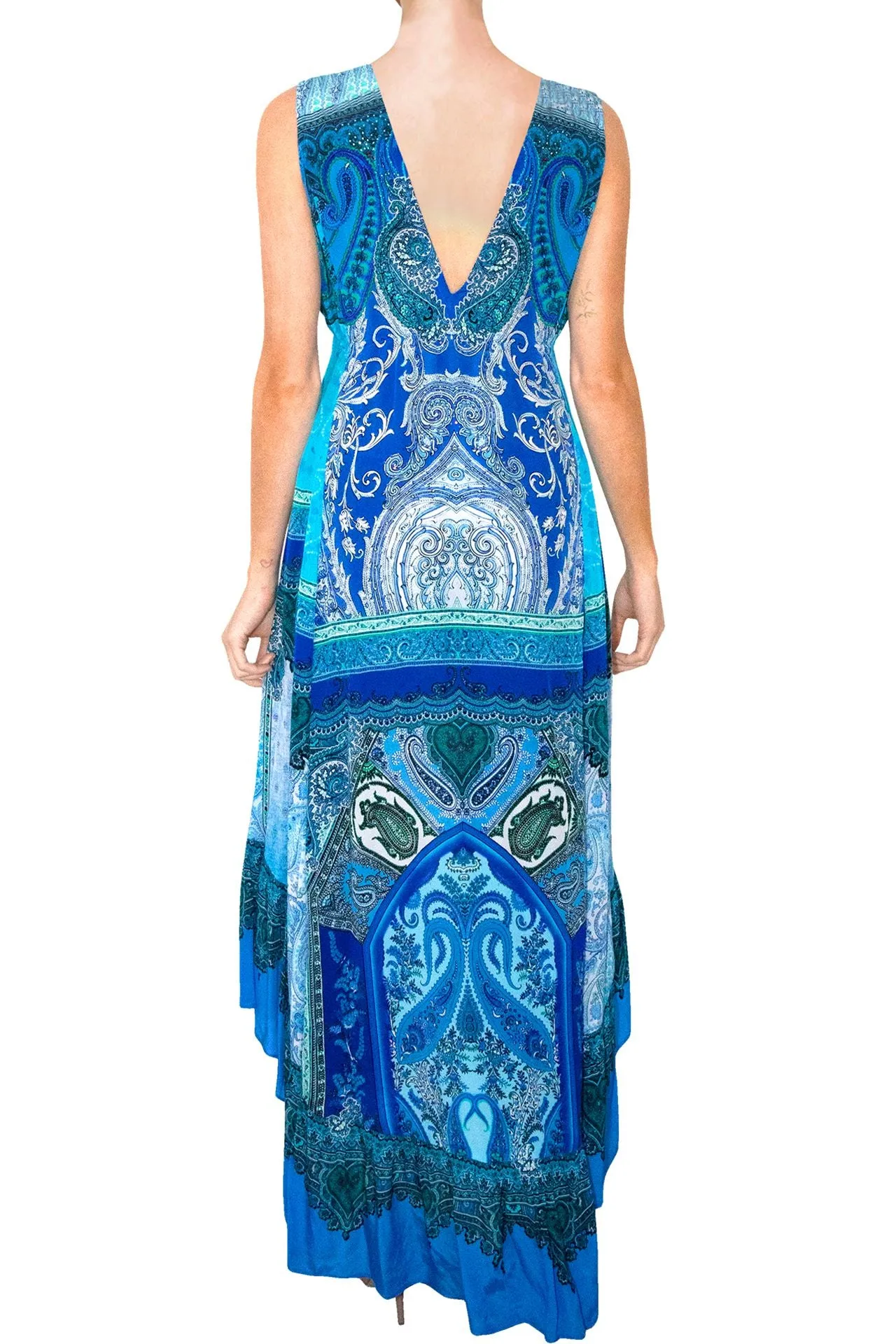 Blue High Low Gowns