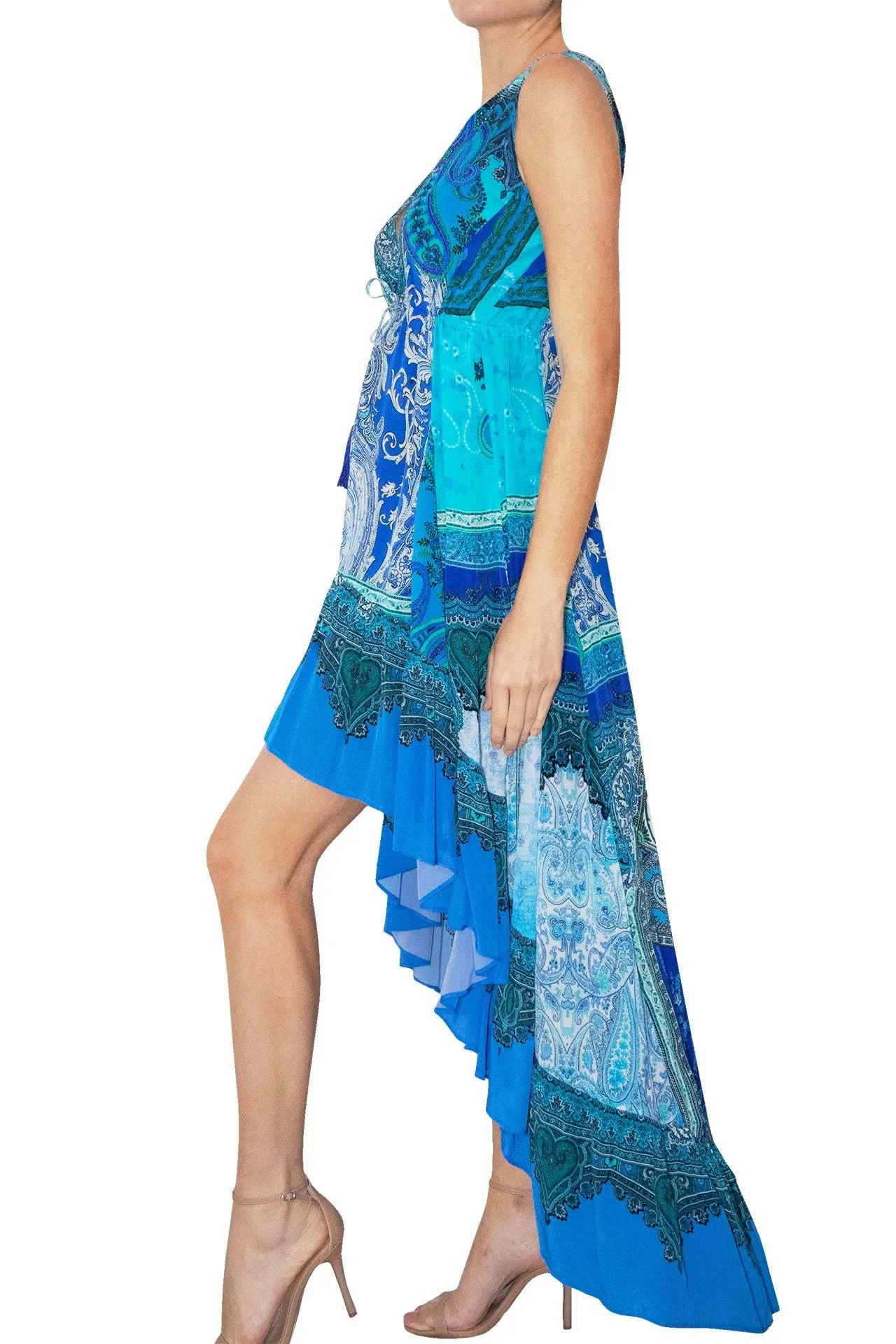 Blue High Low Gowns