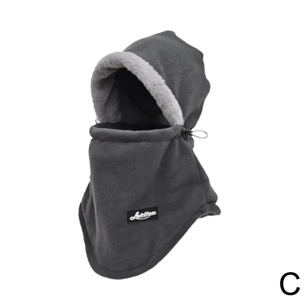 Bonnyshow Winter Fleece Balaclava Hat Women Men Warm Plush Ear Protection Face Neck One-Piece Cap Unisex Outdoor Ski Lei Feng Caps