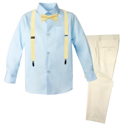 Boys' 4-Piece Customizable Suspenders Outfit - Customer's Product with price 59.95 ID MM840vrOijJ0RsM55qgDUMq_