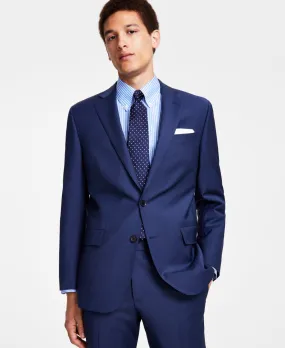 Brooks Brothers Mens Classic fit Sport Coat Blazer 46 R Blue Solid Stretch