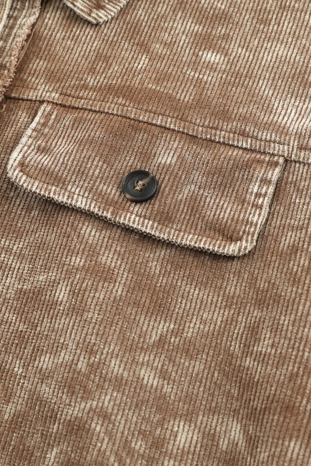Brown Corduroy Shirt Jacket