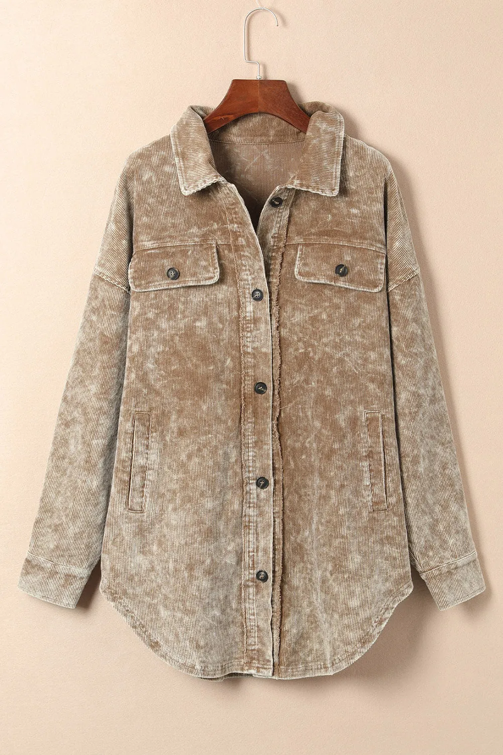 Brown Corduroy Shirt Jacket