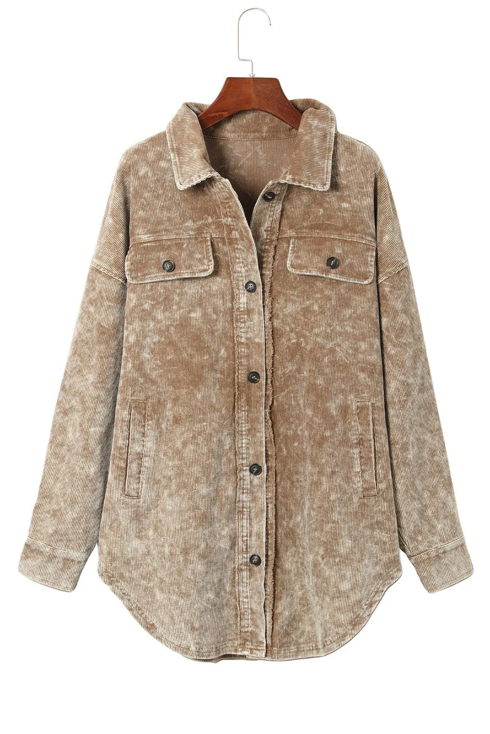 Brown Corduroy Shirt Jacket