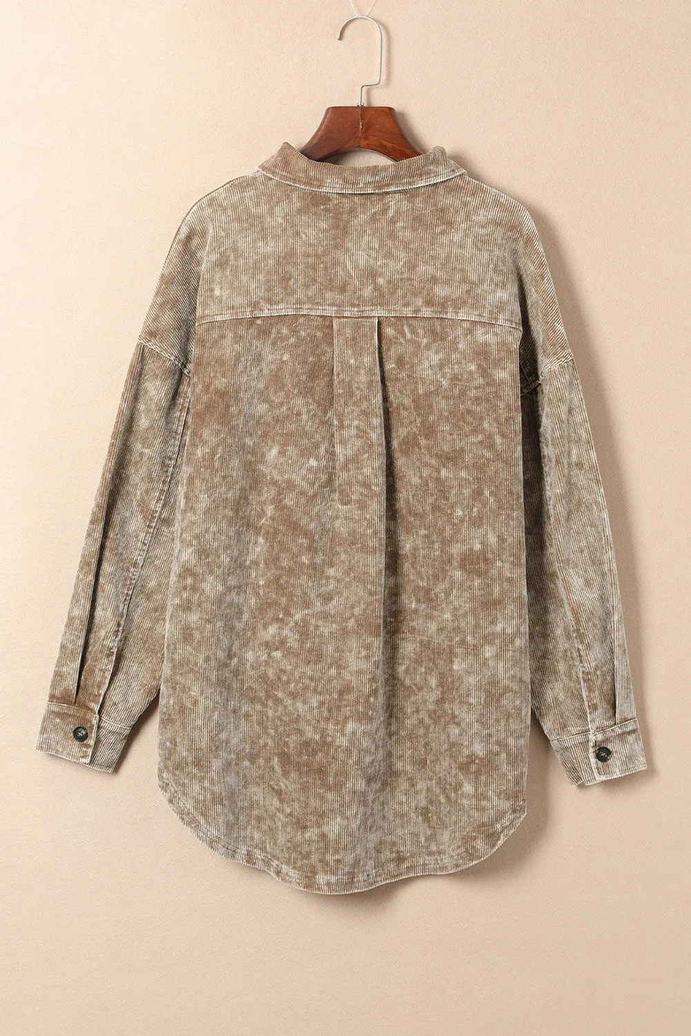 Brown Corduroy Shirt Jacket