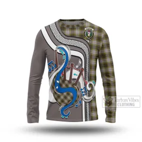 Buchanan Dress Tartan Long Sleeve T-Shirt with Epic Bagpipe Style
