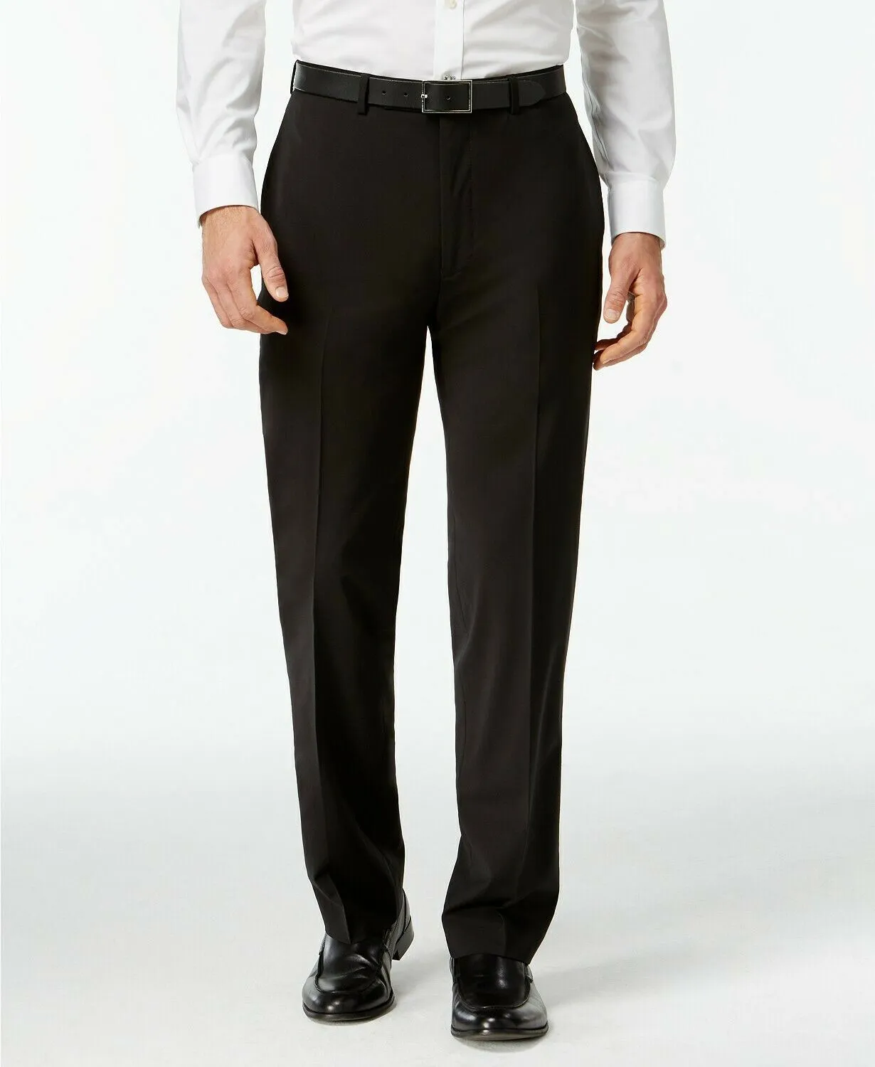 Calvin Klein Mens Slim fit Dress Pants 32 / 32 Black Solid