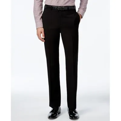 Calvin Klein Mens Slim fit Dress Pants 40 / 30 Black Solid Stretch