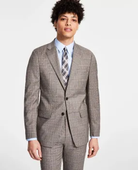 Calvin Klein Men's Slim Fit Wool Stretch Sport Coat Blazer Brown 36S