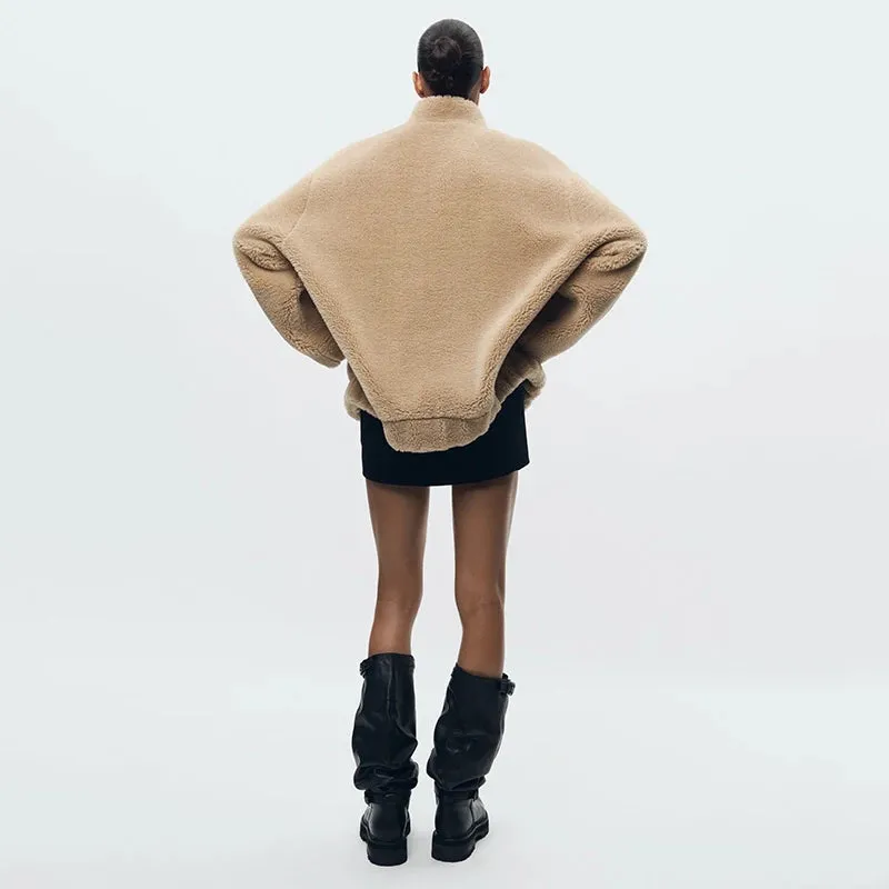 Chic Faux Teddy Bear Fur Coat