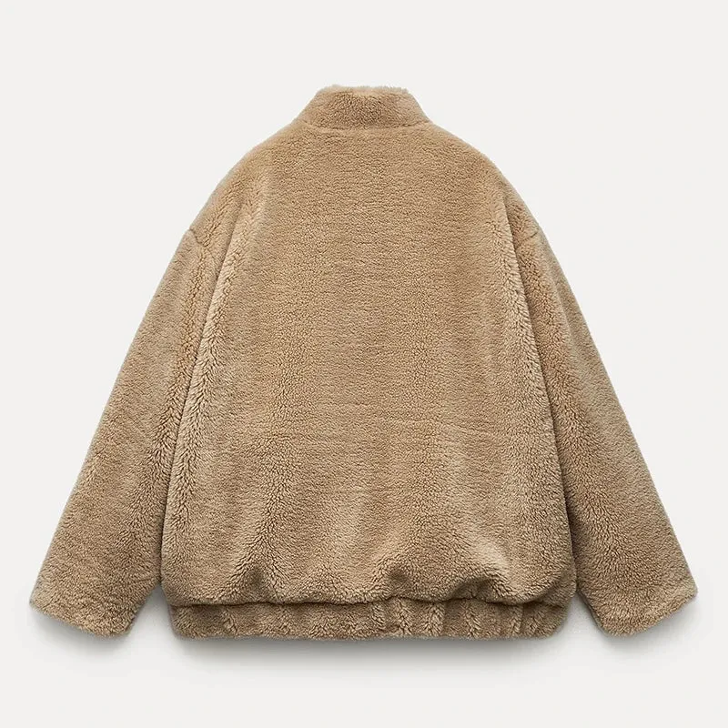 Chic Faux Teddy Bear Fur Coat