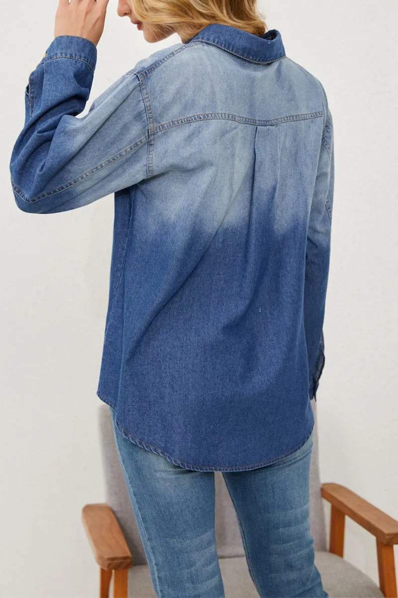 CK0367 Tie Dye Denim Shirt