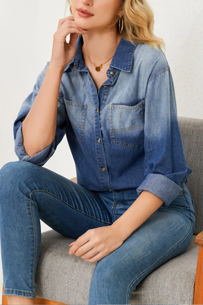 CK0367 Tie Dye Denim Shirt
