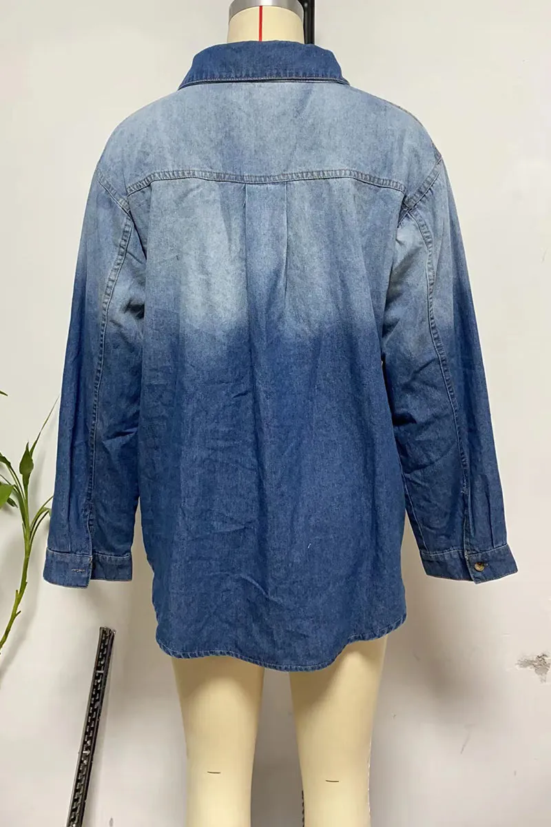 CK0367 Tie Dye Denim Shirt