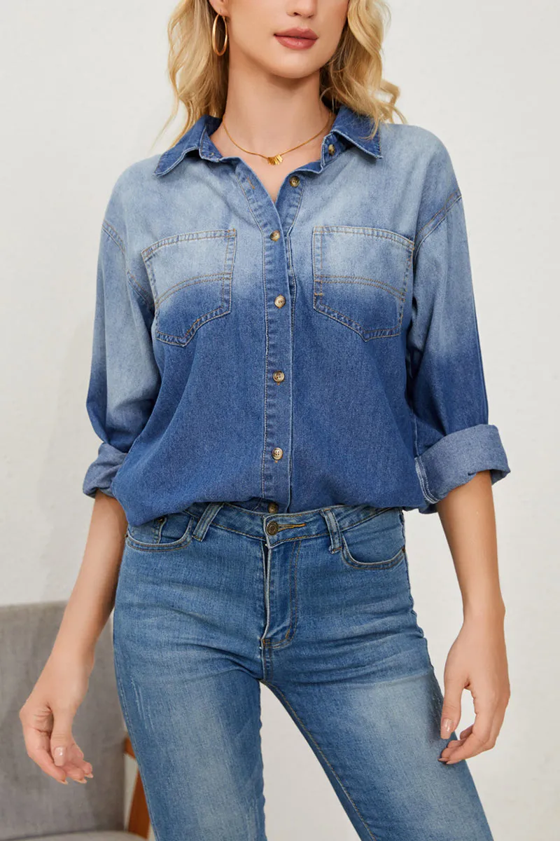 CK0367 Tie Dye Denim Shirt