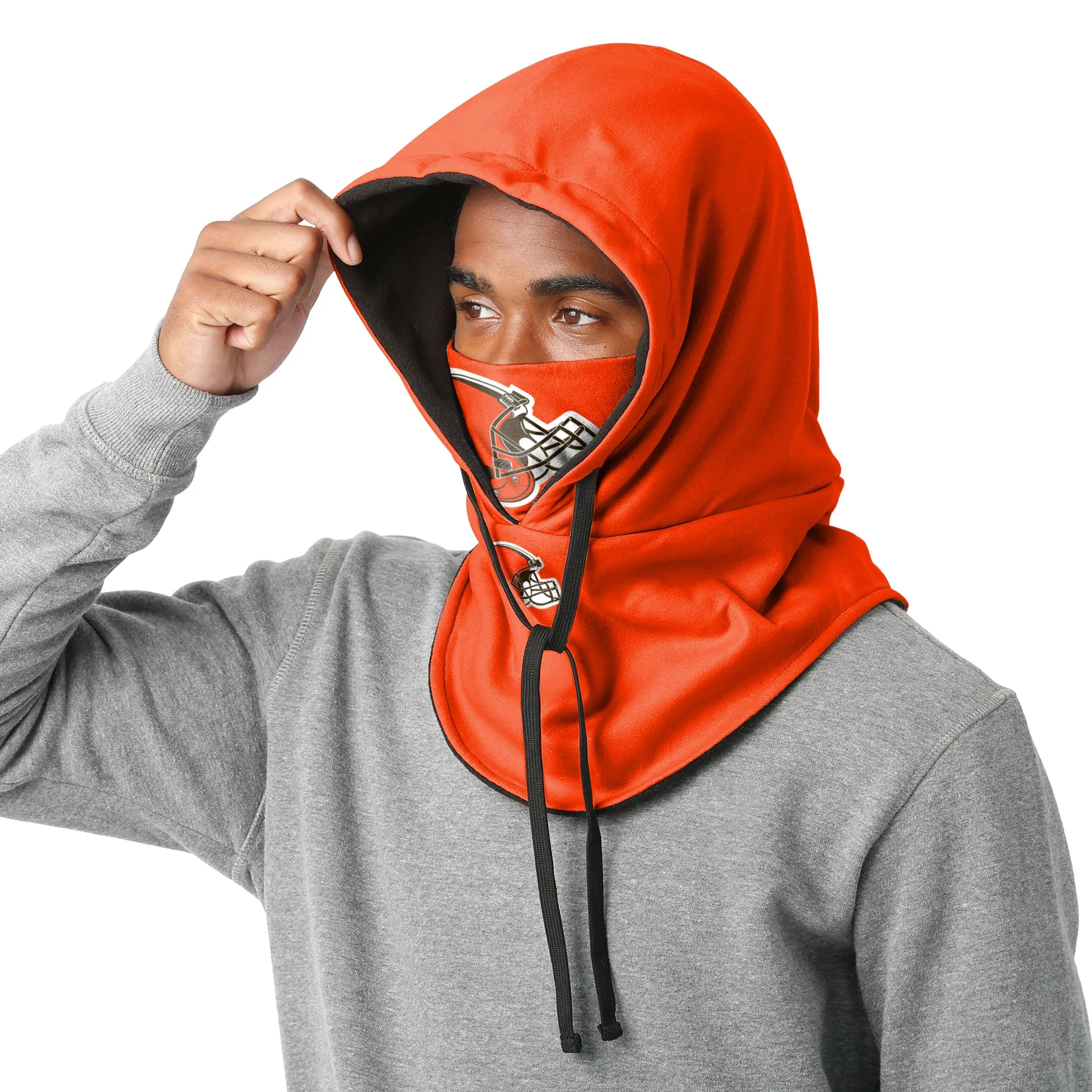 Cleveland Browns NFL Alternate Team Color Drawstring Hooded Gaiter