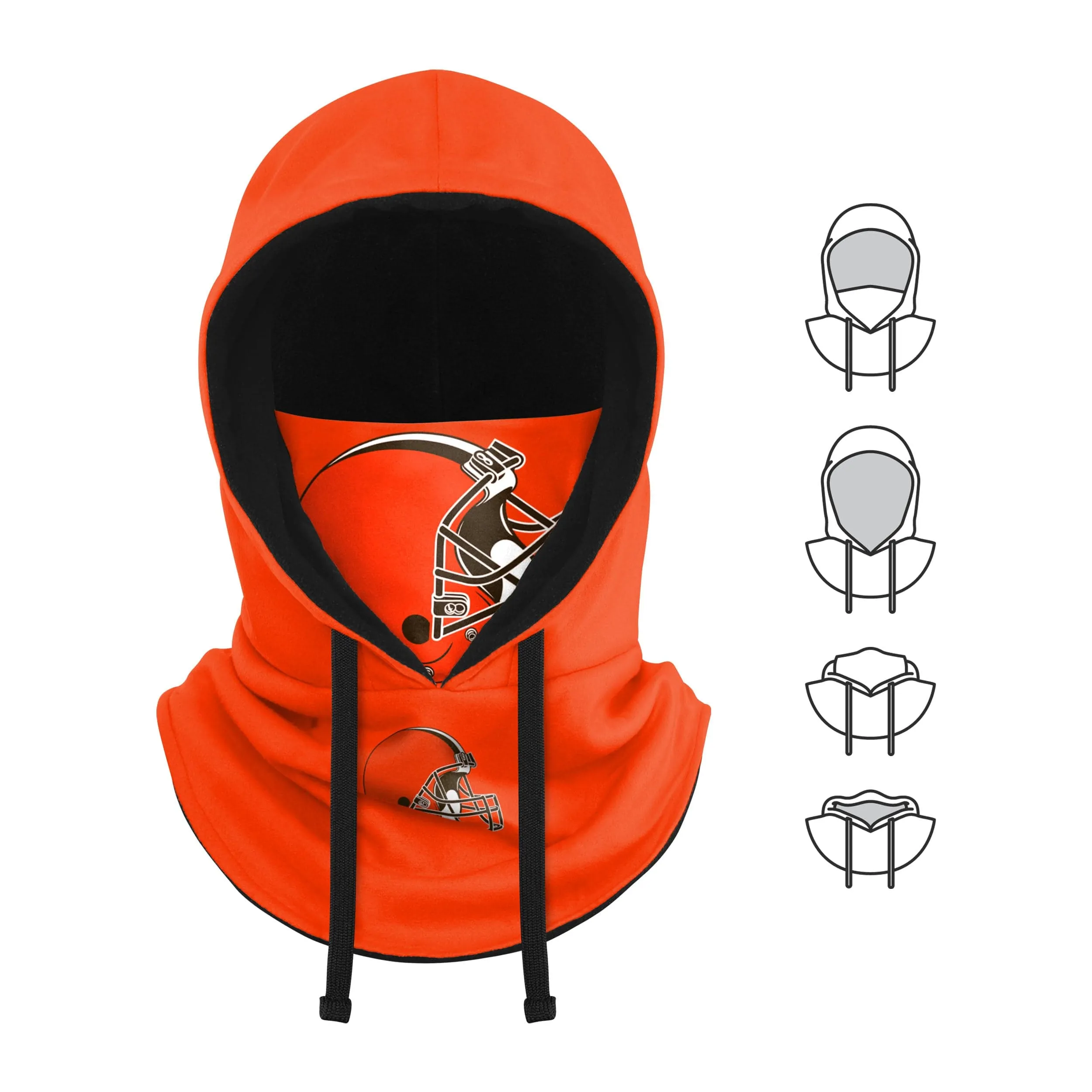 Cleveland Browns NFL Alternate Team Color Drawstring Hooded Gaiter