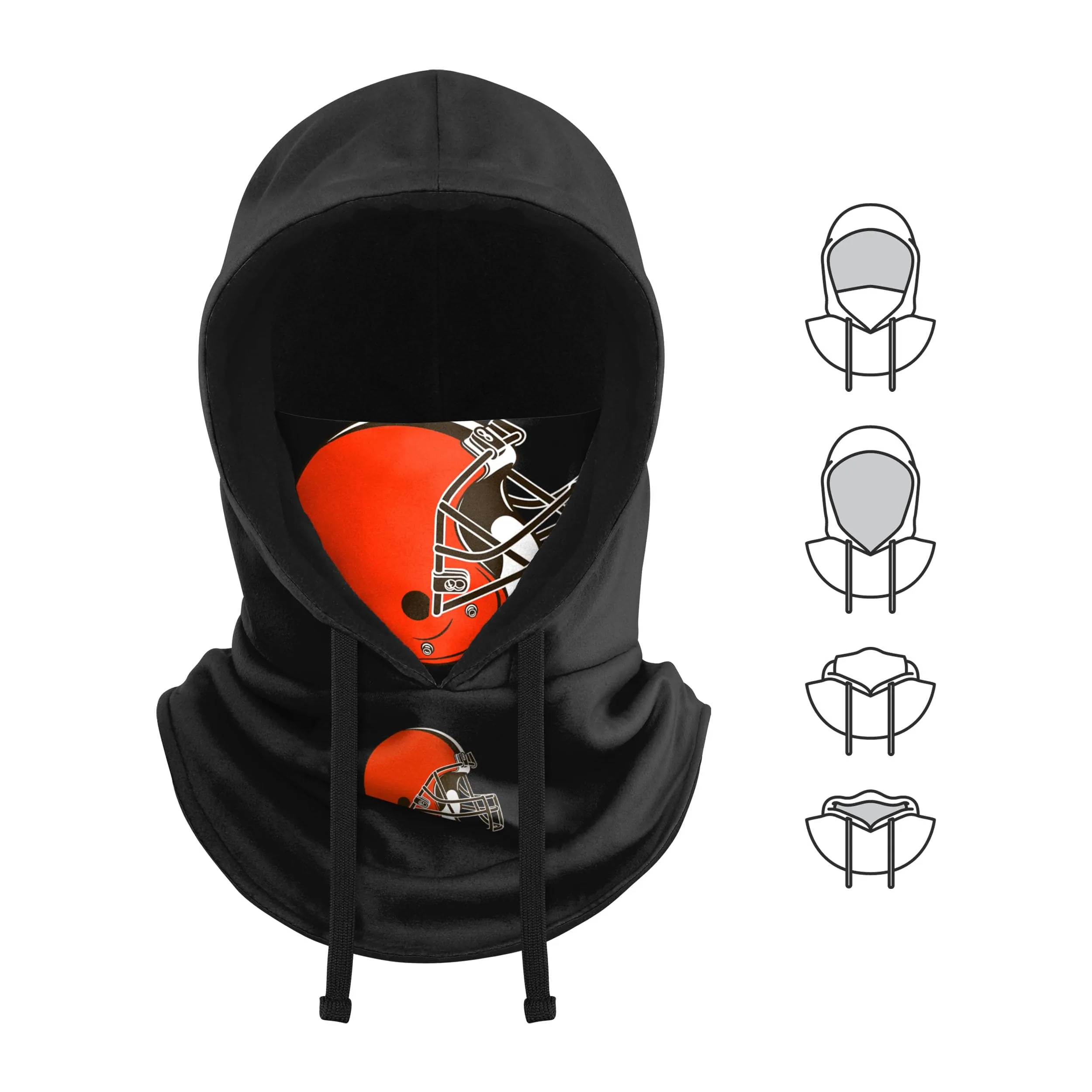 Cleveland Browns NFL Black Drawstring Hooded Gaiter