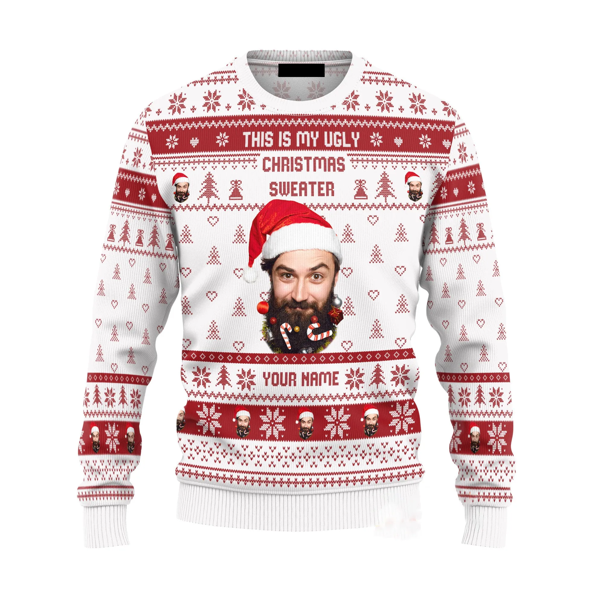 Custom Photo Funny Sweater, This Is My Ugly Sweater Christmas, Gift for Men Women