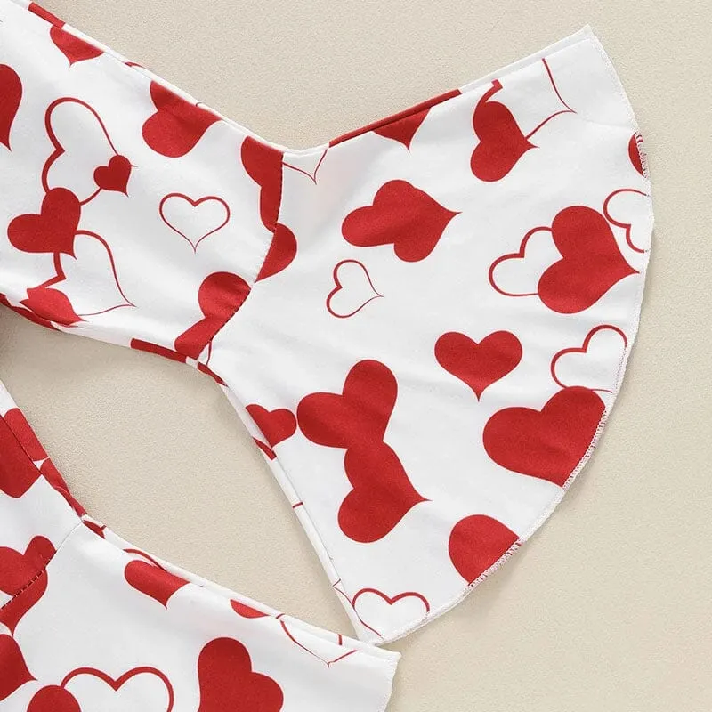 Daddy's Valentine Flared Pants Toddler Set