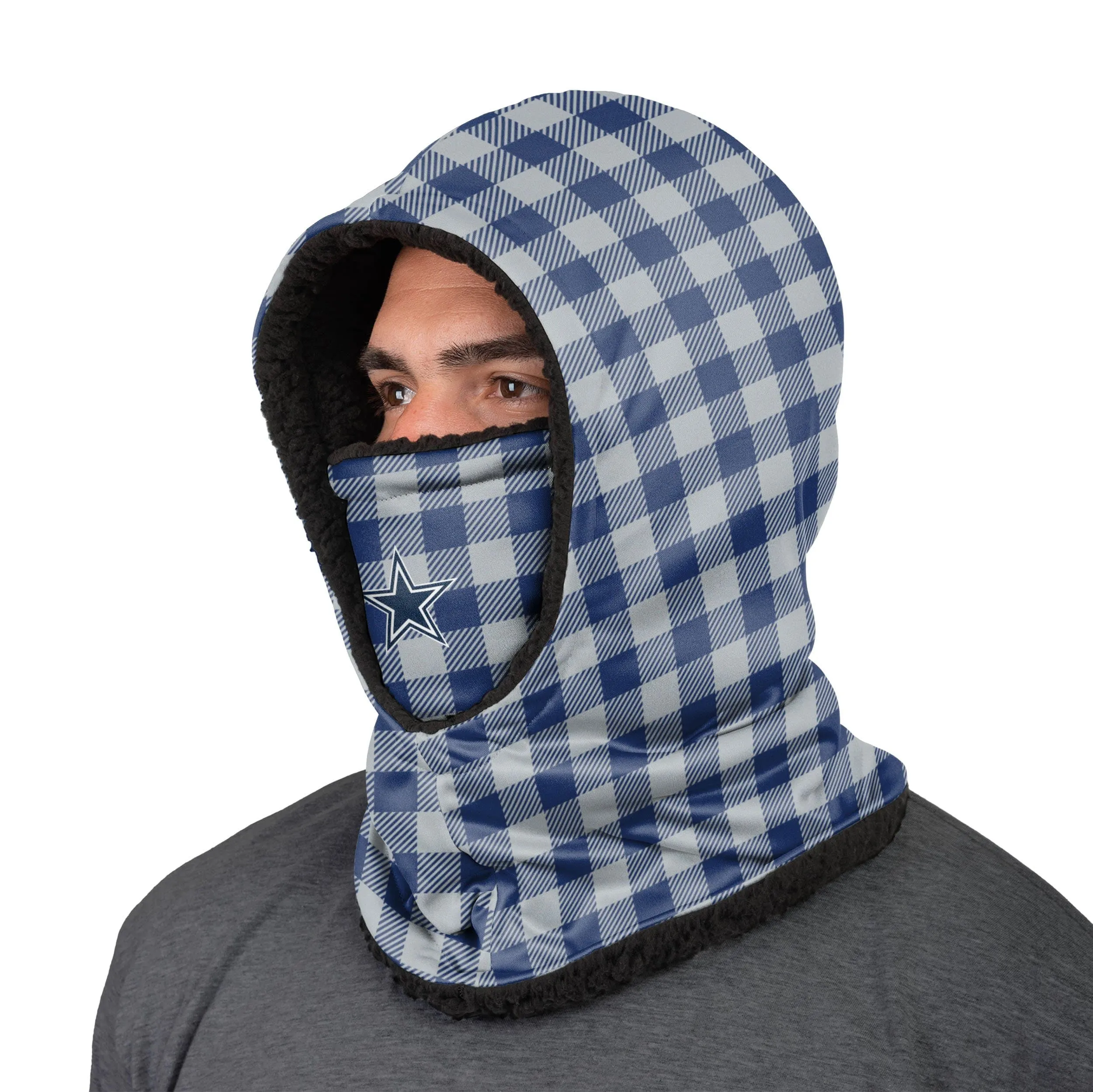 Dallas Cowboys NFL Plaid Hooded Gaiter