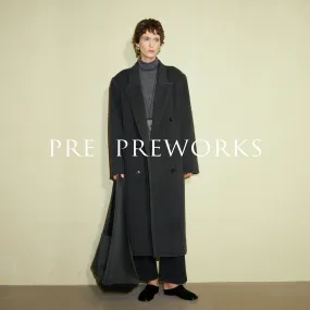 Dark Gray Double-Breasted Wool Coat