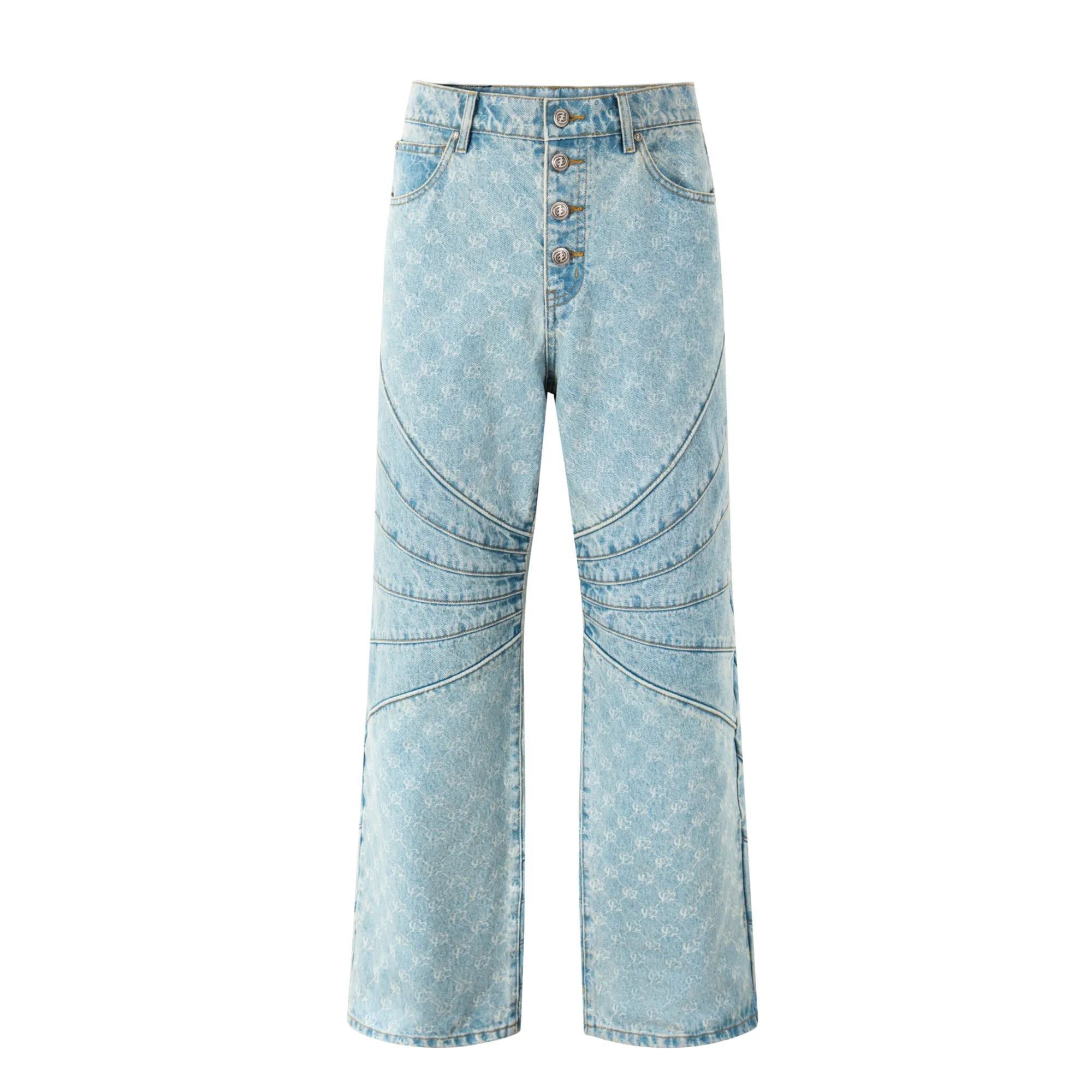Deep Washed Monogram Knight Jeans