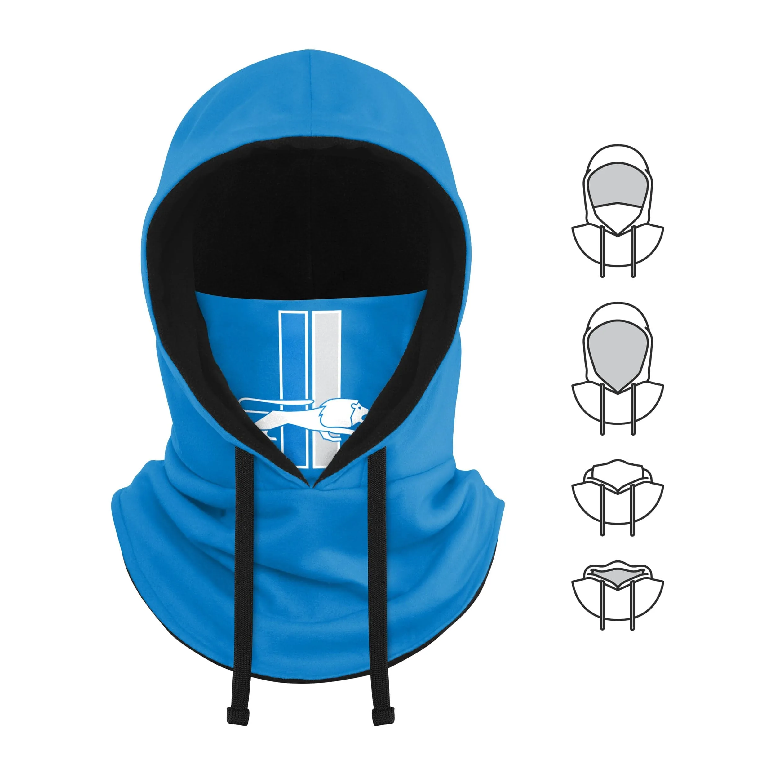 Detroit Lions NFL Retro Drawstring Hooded Gaiter