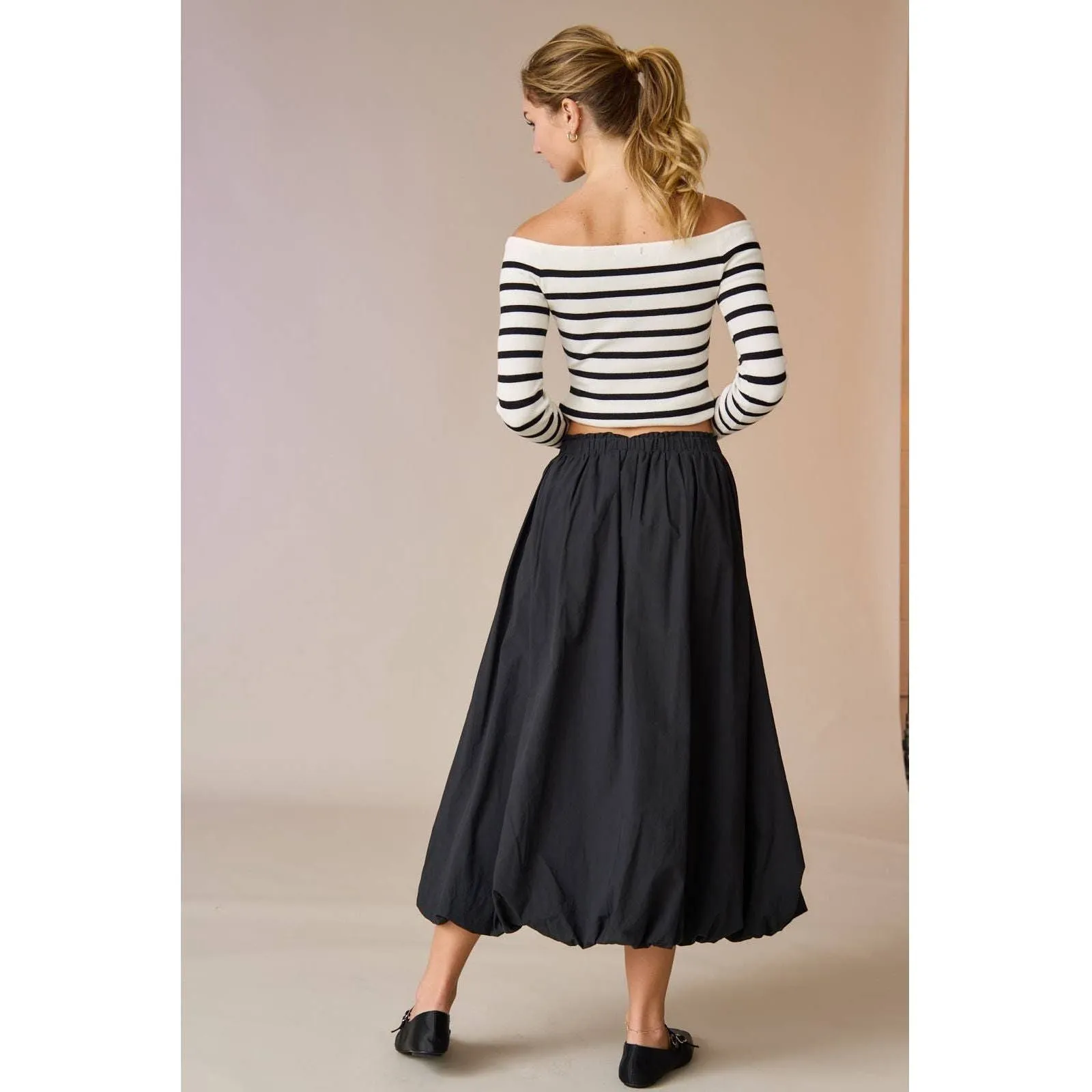 Ella Bubble Midi Skirt