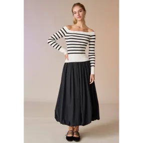 Ella Bubble Midi Skirt
