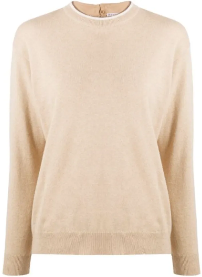 Fine knit crewneck jumper